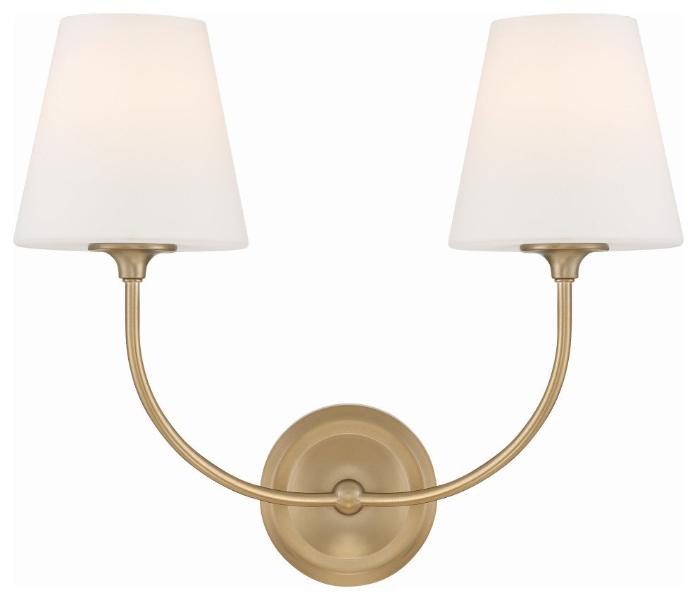 Sylvan 2-Light Wall Mount, Vibrant Gold