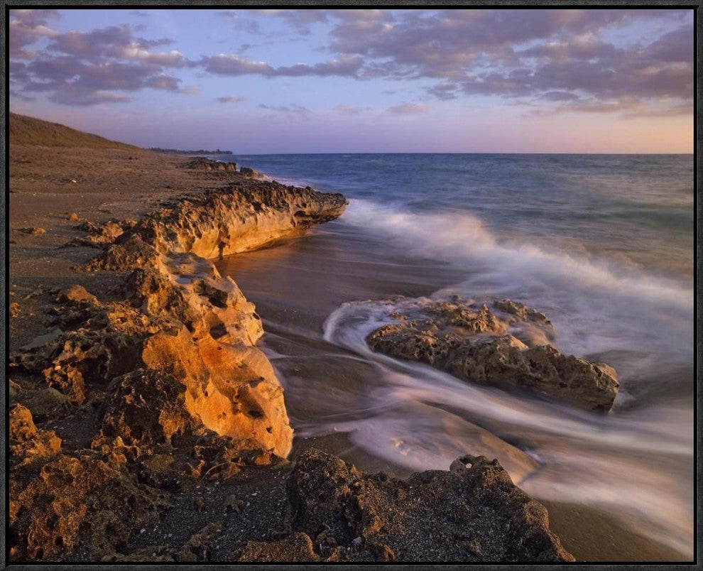 "Beach at dusk, Blowing Rocks Preserve, Florida"  by Tim Fitzharris, 29x23"