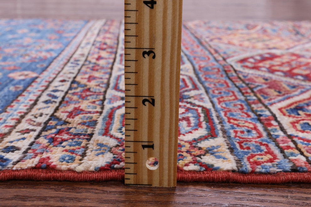 2' 6" X 9' 9" Runner Handmade Super Kazak Khorjin Rug Q7753
