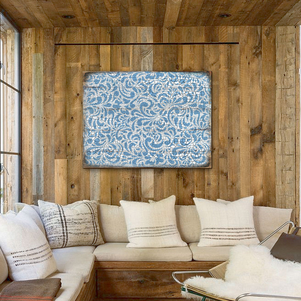 Decorative Pattern Wooden Block, 36 X 24