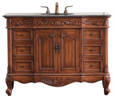 48" Single Bathroom Vanity Set, Teak