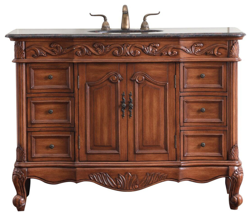 48" Single Bathroom Vanity Set, Teak