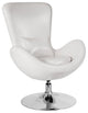 Egg Series White LeatherSoft Side Reception Chair