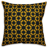 Folk Southwestern Pattern, Yellow Outdoor Throw Pillow, 20"x20"