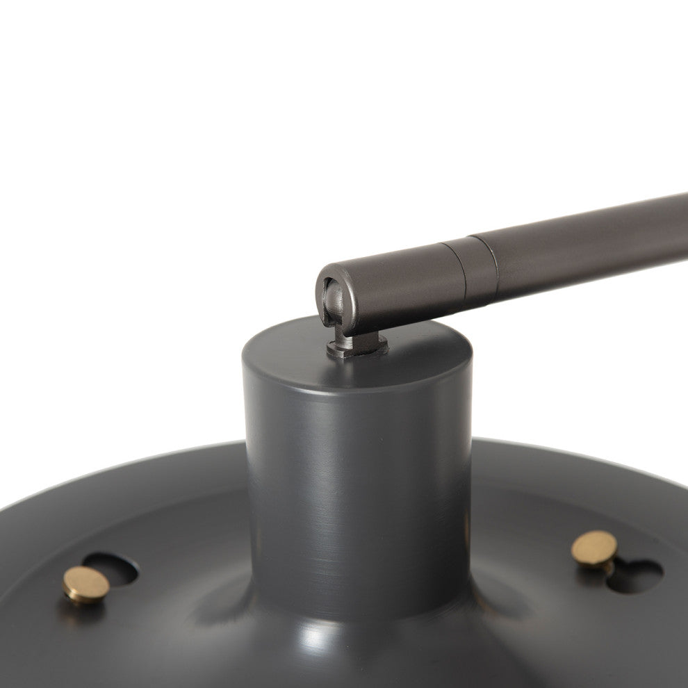 Palm Springs 1 Light Arc Floor Lamp, Gunmetal