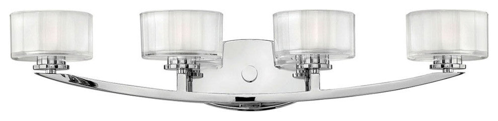 Hinkley Meridian Four Light Vanity, Chrome