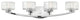 Hinkley Meridian Four Light Vanity, Chrome