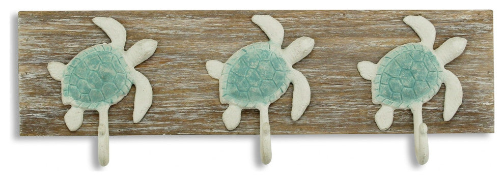 Coastal Sea Turtle Three Hook Coat Hanger