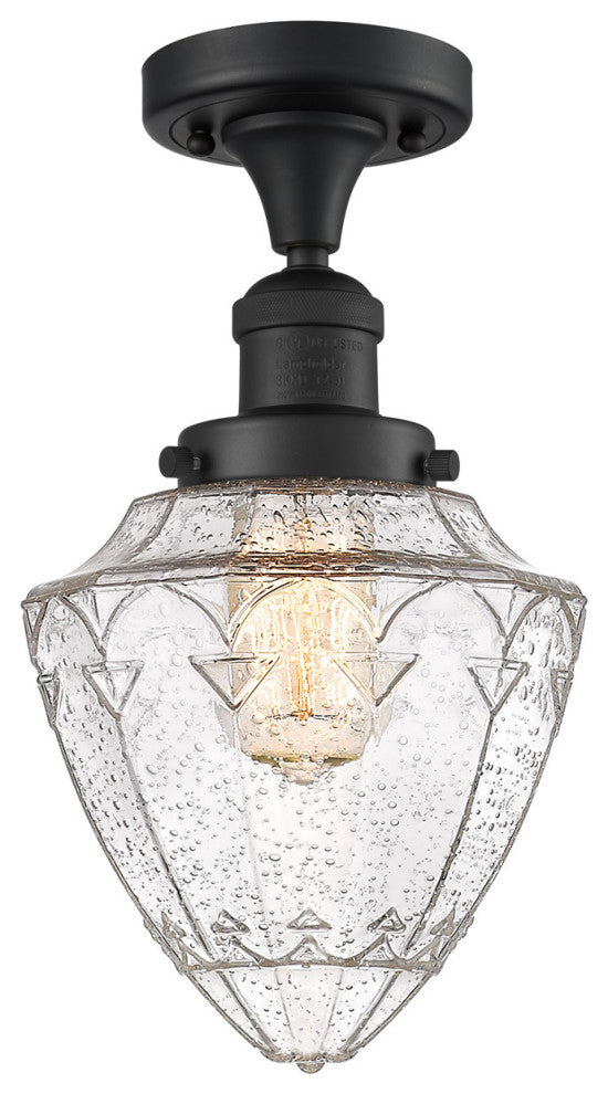 Innovations 517-1CH-BK-G664-7-LED 1 Light Semi-Flush Mount, Matte Black