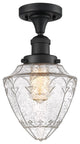 Innovations 517-1CH-BK-G664-7-LED 1 Light Semi-Flush Mount, Matte Black