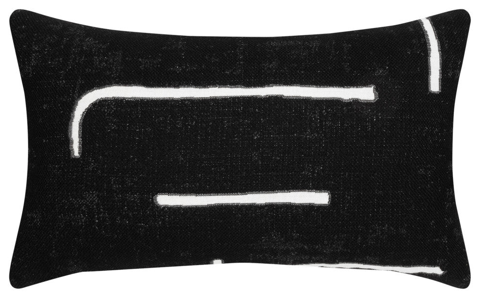 Instinct Ebony Indoor/Outdoor Performance Pillow, 12"x20"
