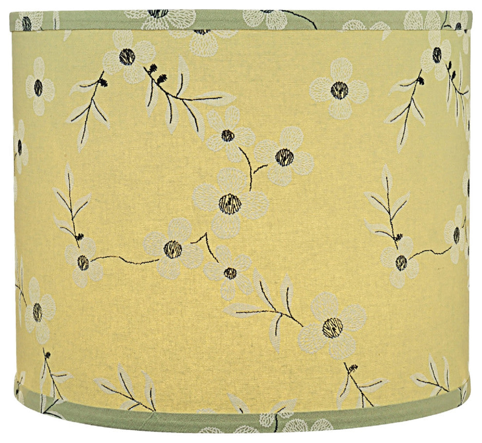 Aspen Creative 31102 Drum (Cylinder) Spider Lamp Shade, Light Green 12"x12"x10"