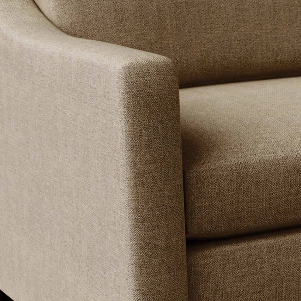 Nativa Interiors Ashley 95" Sofa, Brown, Depth: Deep Plush