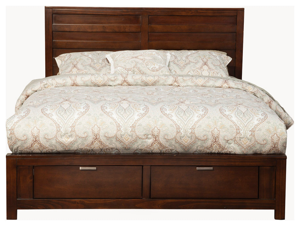 Carmel Storage Bed, Cappuccino, Cappuccino, King