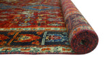 Vintage Distressed Fazal Red Rug