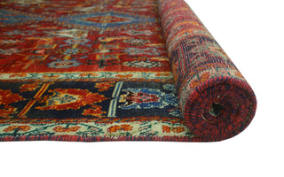 Vintage Distressed Fazal Red Rug