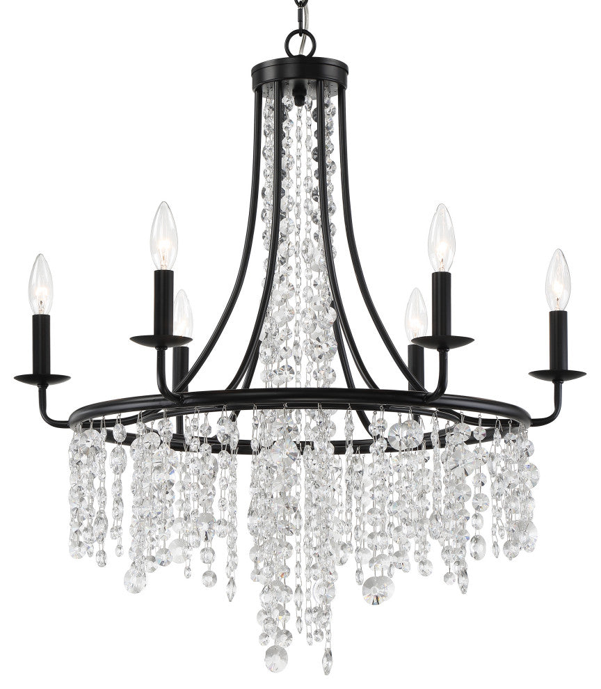 Gabrielle 6-Light Matte Black Chandelier