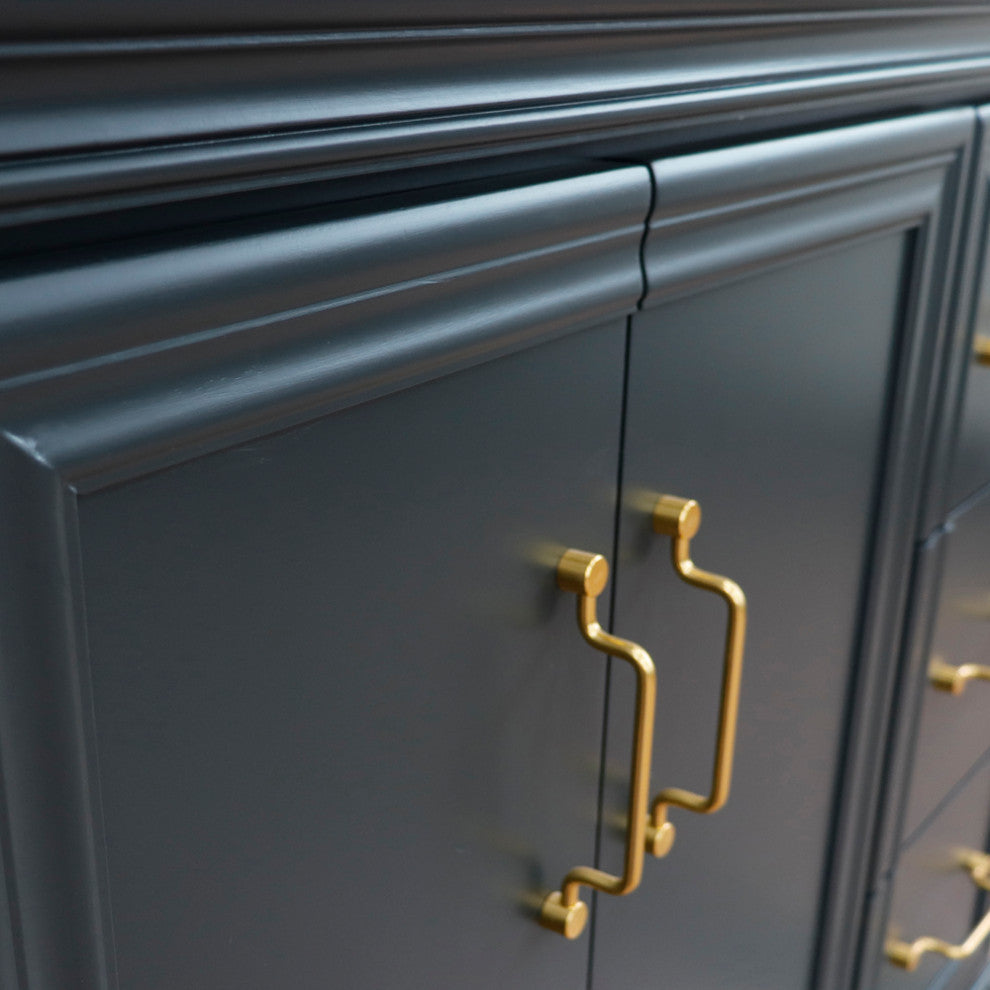 37" Single Vanity, Dark Gray Finish With Gray Granite