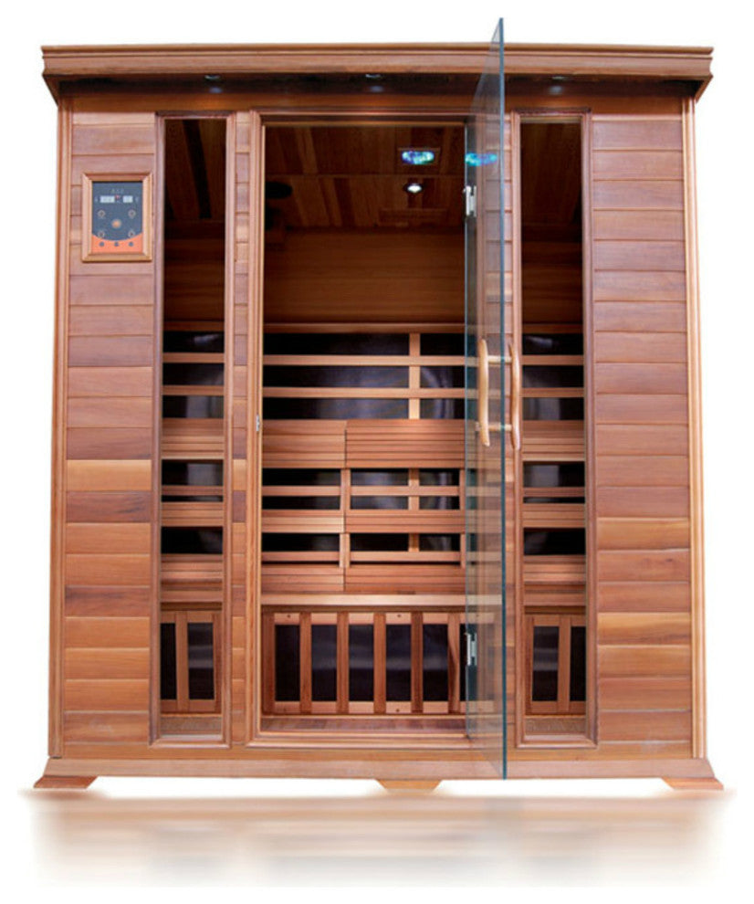 SunRay Sequioa 4 Person Cedar Sauna With Carbon Heaters