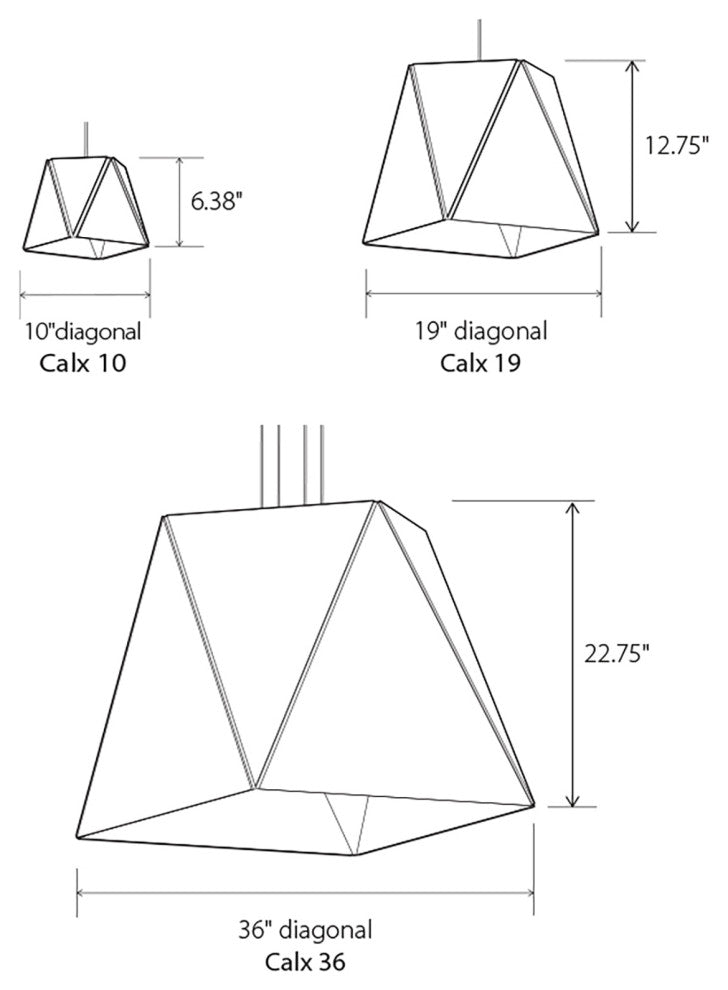 Calx 19 LED Pendant, Brushed Aluminum, Dark Stained Walnut