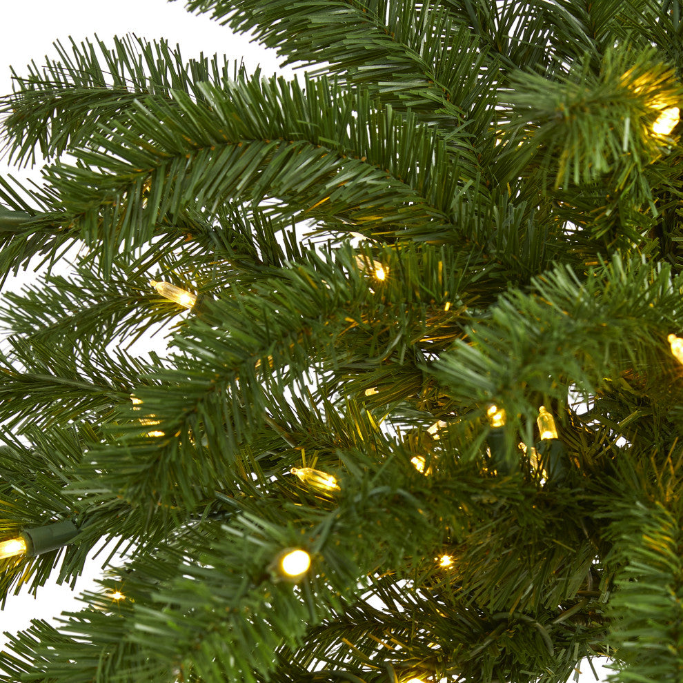 Nearly Natural 5ï¿½ Christmas Palm Artificial Tree with 150 Warm White LED Lights