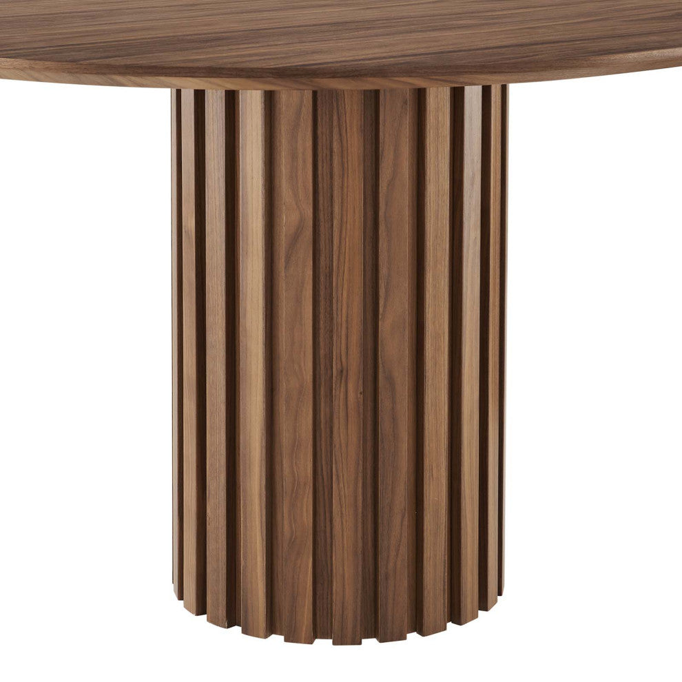 Senja 95" Oval Dining Table, Walnut