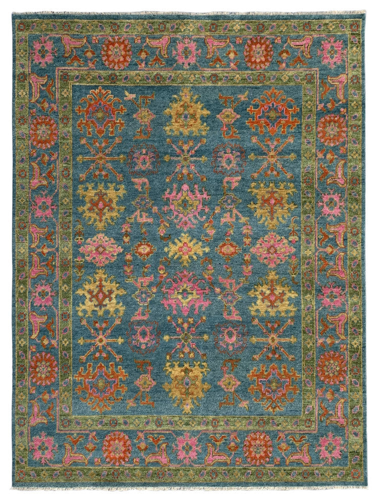 OCEAN Green Traditional Classic Oushak Area Rug