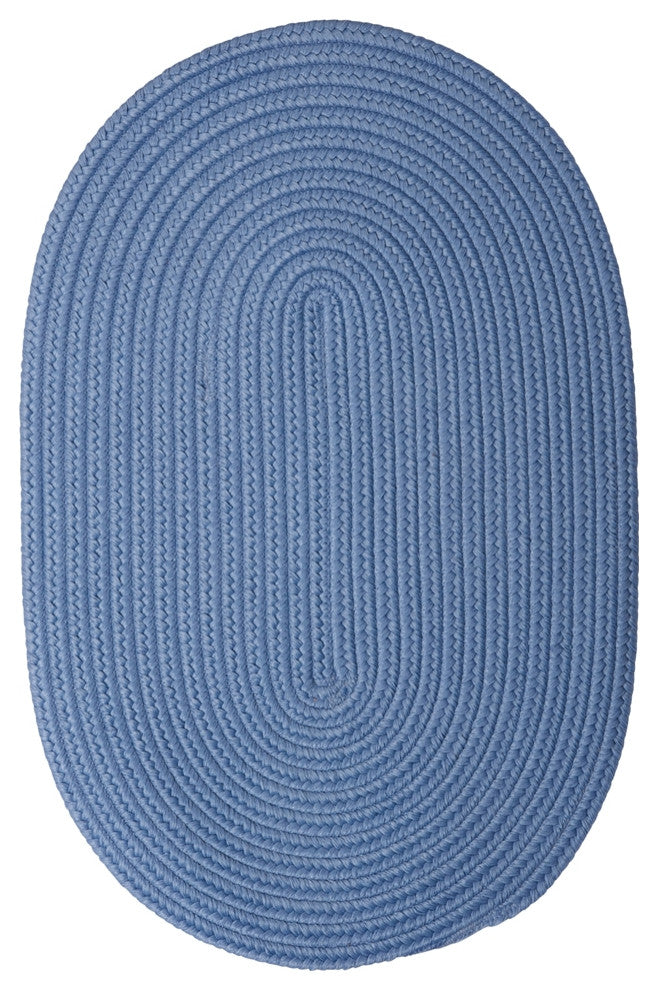 Colonial Mills Boca Raton BR55 Blue Ice Indoor/Outdoor Area Rug, Oval 8'x11'