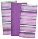 Urban Stripe Dishtowels, Set of 3, Eggplant