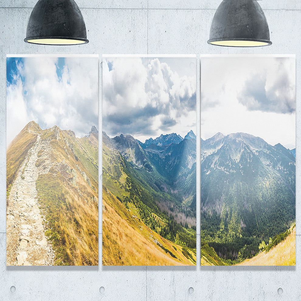"Low Tatras Hike Panorama" Metal Wall Art, 3 Panels, 36"x28"