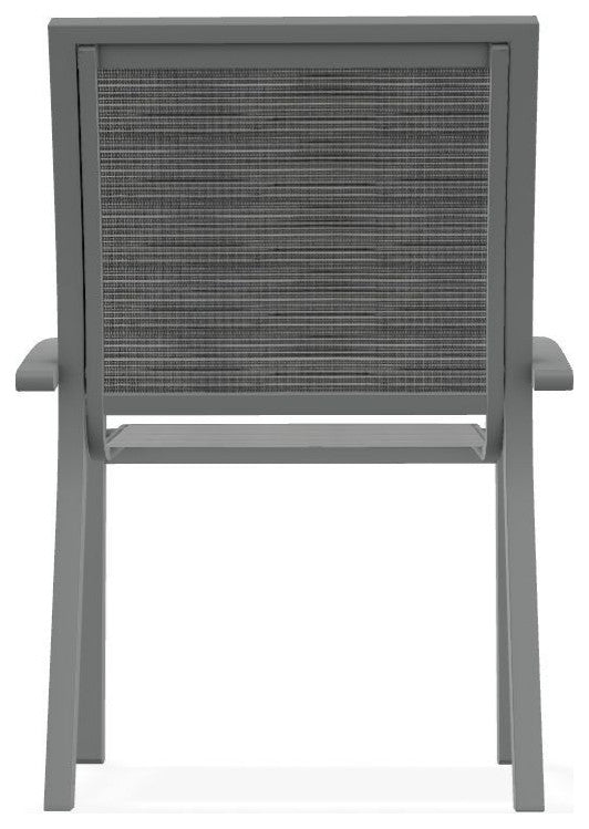 Kendall Sling Stackable Outdoor Dining Chair, Destiny Steel/Graphite
