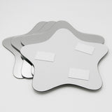 Small Decorative Wall Self Adhesive Shaped Mirrors, Set of 4, Star