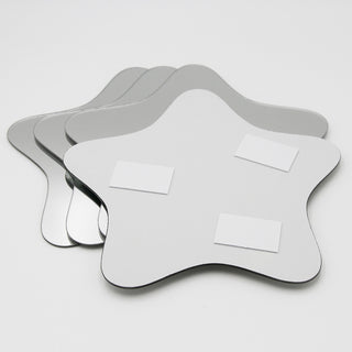 Small Decorative Wall Self Adhesive Shaped Mirrors, Set of 4, Star