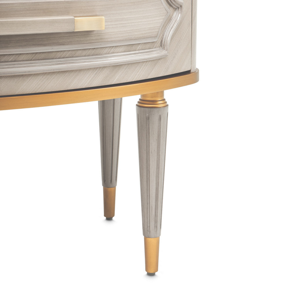 St. Charles 2-Drawer Nightstand, Dove Gray