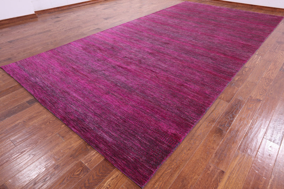 Hand-Knotted Super Savannah Gabbeh Wool and Silk Rug 8' 0" X 16' 3" Q6071