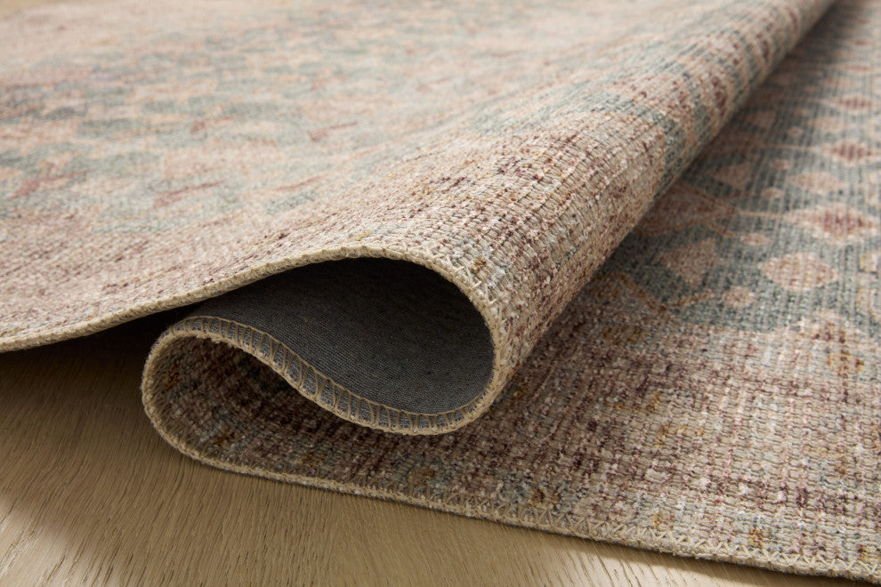Angela Rose x Loloi Aubrey Aqua / Sand 5''-0" x 5''-0" Round Area Rug