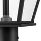 Bradshaw Collection 1-Light Textured Black Clear Glass Outdoor Post Lantern
