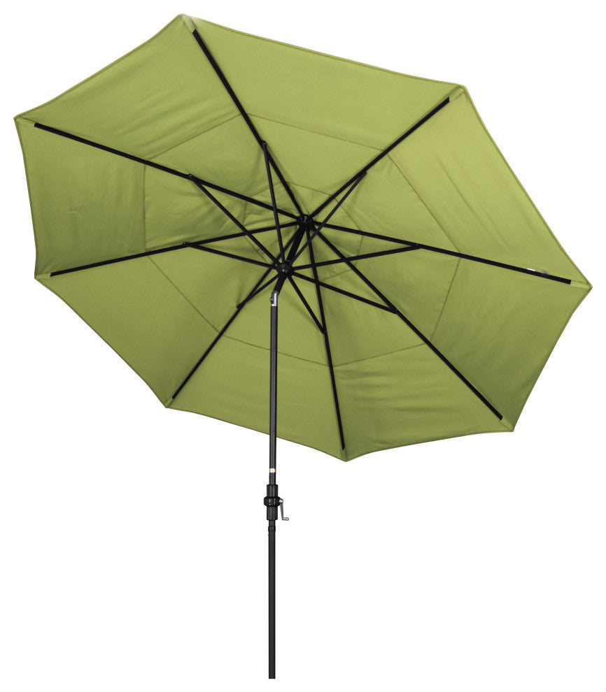 11' Aluminum Umbrella Collar Tilt Matted Black, Ginkgo