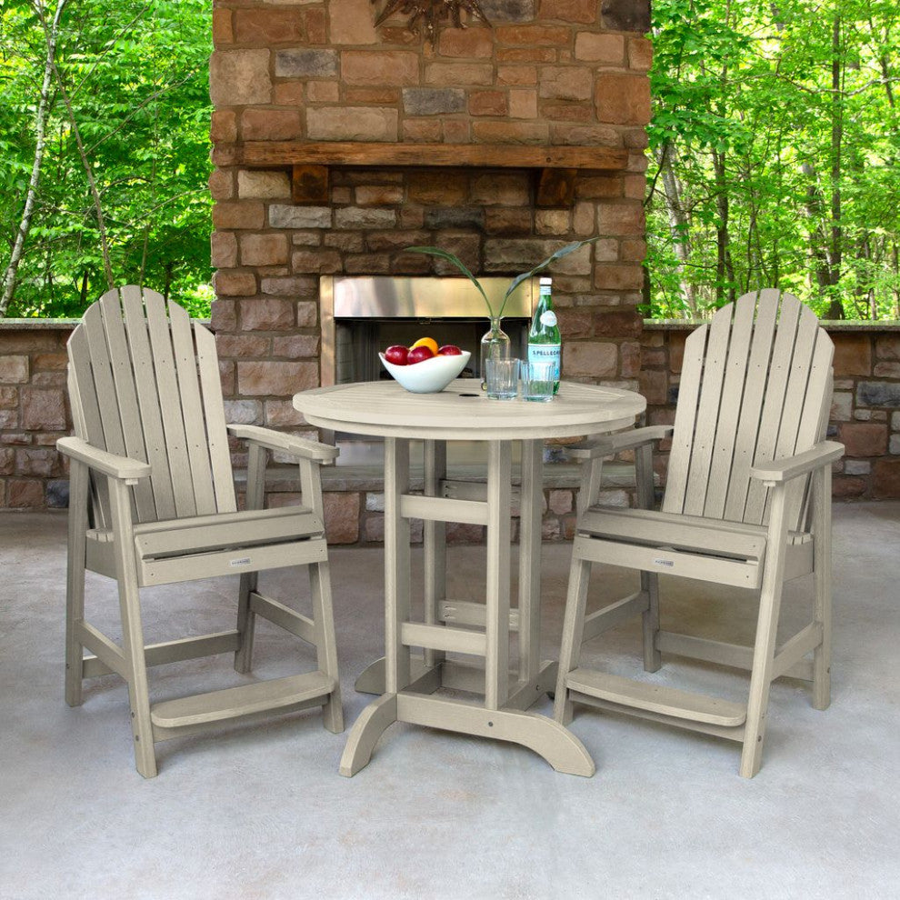 Hamilton 3-Piece Round Counter-Height Dining Set, Whitewash