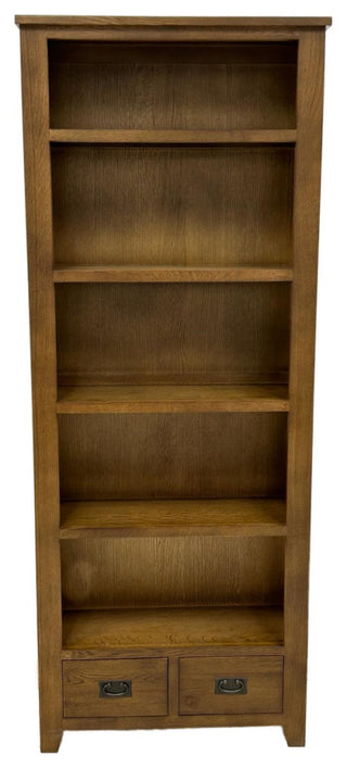 Mission Quarter Sawn Oak Open Shelf Bookcase - Walnut