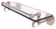 Clearview 16" Gallery Rail Glass Shelf with Twisted Accents, Antique Pewter