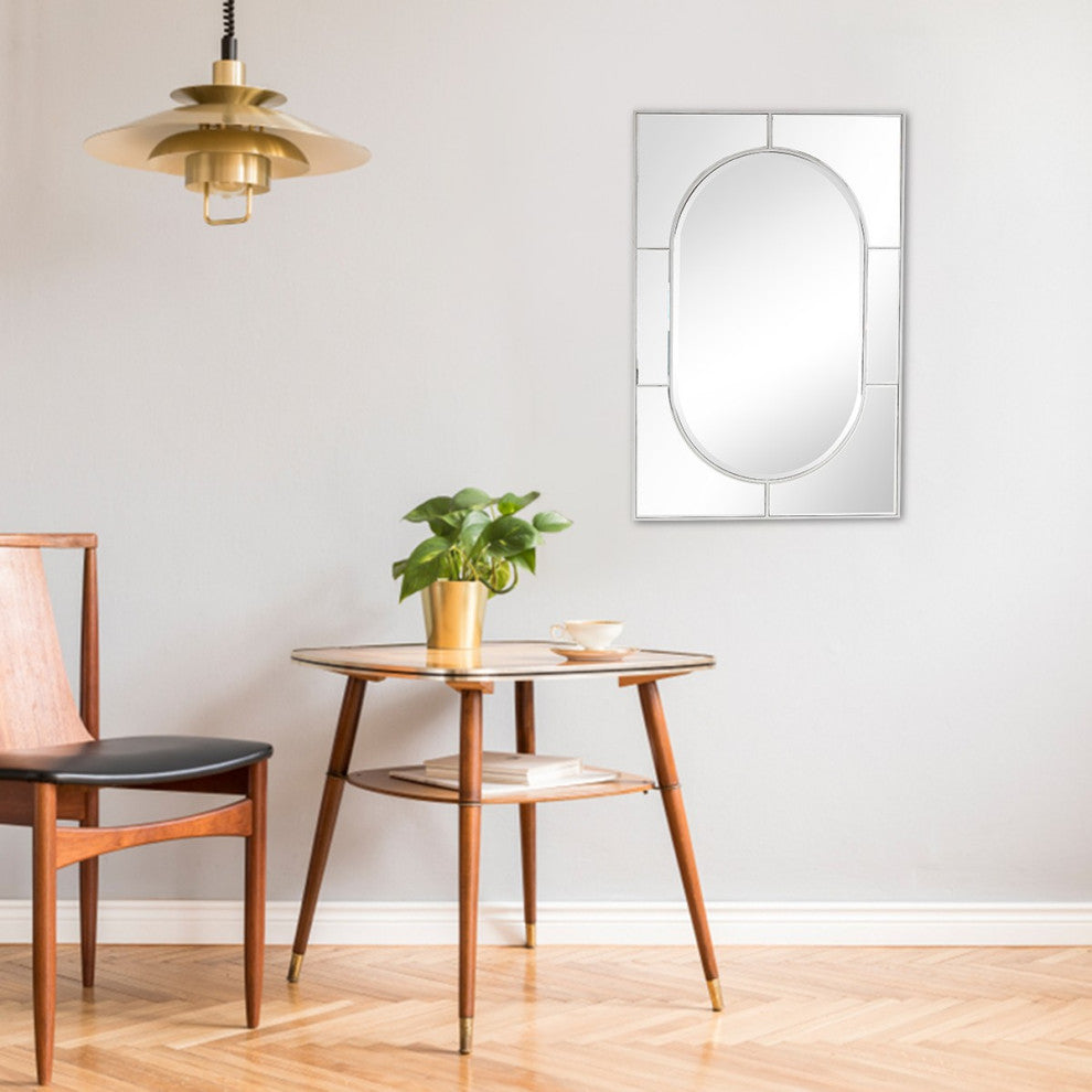 Silver Glass Wall Mirror