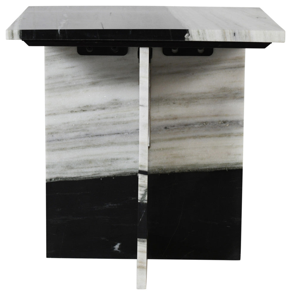 Verona Marble End Table, Panda