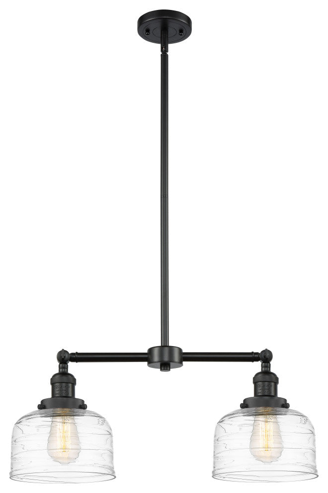INNOVATIONS 209-BK-G713-LED 2-Light Island Light Matte Black