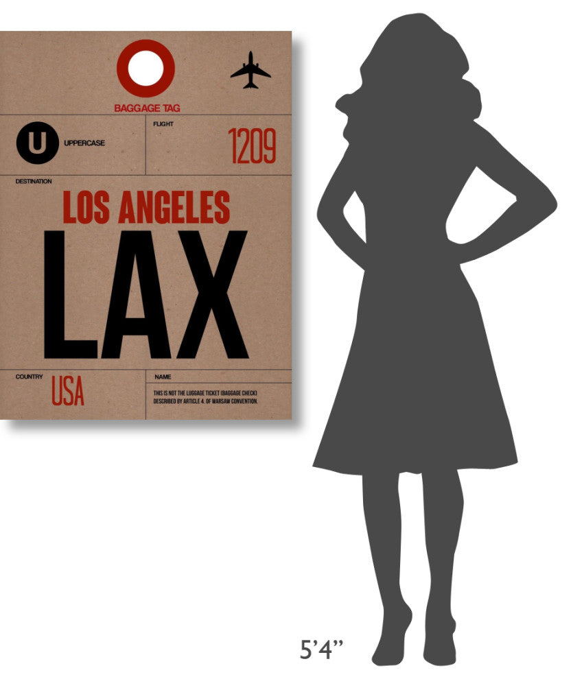 "LAX Los Angeles Luggage Tag 1" Fine Art Print