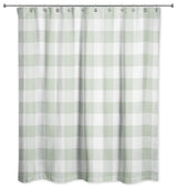 Light Sage Buffalo Check 71x74 Shower Curtain