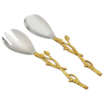Elegance Golden Vine Salad Server Set
