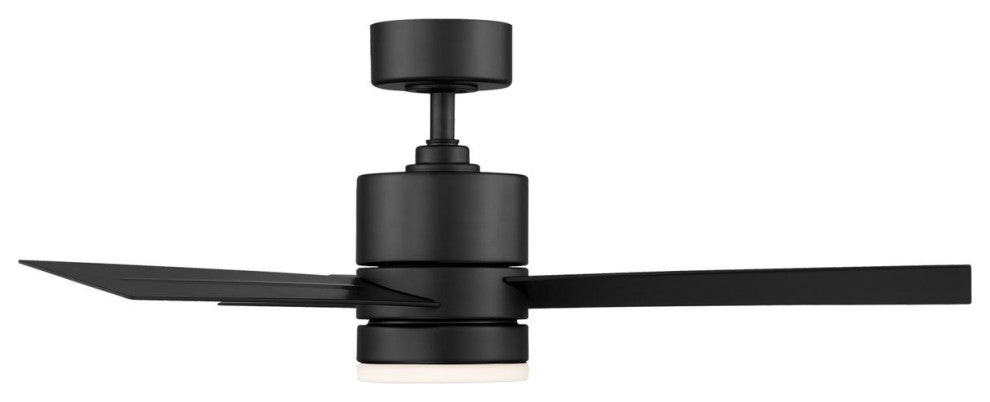 Axis 1 Light 44 in. Indoor Ceiling Fan, 2700K, Matte Black