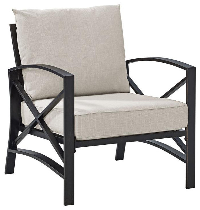 Kaplan Armchair Oatmeal/Oil Rubbed Bronze