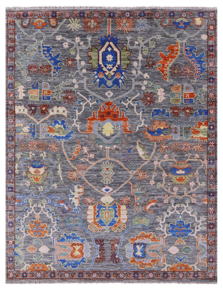 8' 0" X 10' 1" Turkish Oushak Hand-Knotted Wool Rug - Q13621